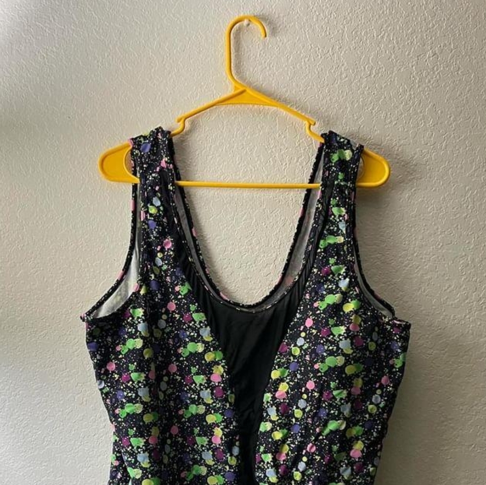 Plus Size Multicolored Swim Suit